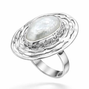 Stříbrný prsten s říční perlou Almira Pearl
