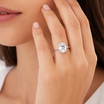 Stříbrný prsten s masivním oválným zirkonem Melisa