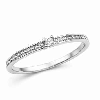 Stříbrný prsten se zirkonem Minimal