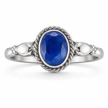 Stříbrný prsten se safírem Saphiro