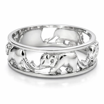 Stříbrný prsten slon Elefant