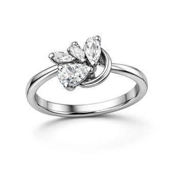 Stříbrný prsten se zirkony Antonia