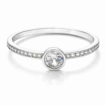 Stříbrný prsten se zirkony Elonie