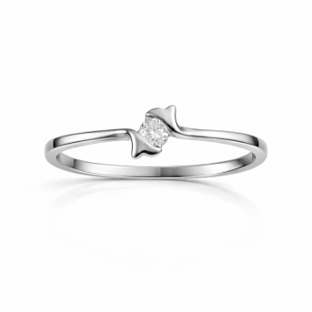 Stříbrný prsten se zirkonem Elegance