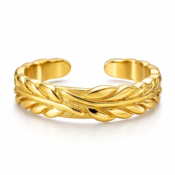 Stříbrný zlacený prsten na nohu Laurea