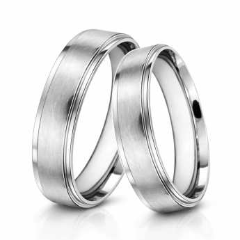 Ocelový snubní prsten Elsa