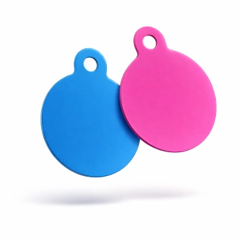 Hliníková psí známka s gravírováním Kolečko