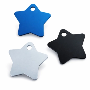 Hliníková psí známka s gravírováním Hvězda