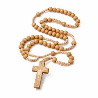 Náhrdelník růženec ze dřeva Woody
