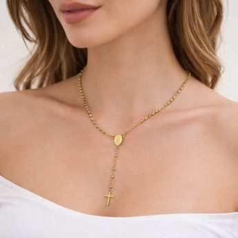 Náhrdelník růženec z chirurgické oceli