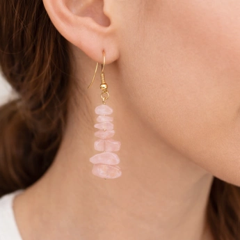 Náušnice visací s růženínem Auriele