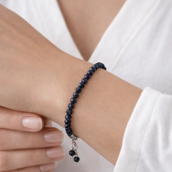 Ocelový náramek se safírem Solange