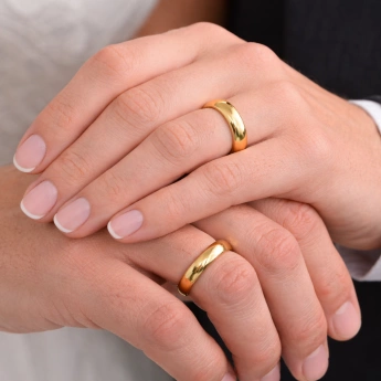 Ocelový zlacený prsten Aureo