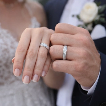 Ocelový snubní prsten Lux