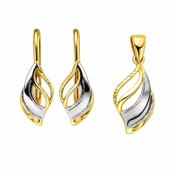 Stříbrná souprava vlnka Undoria