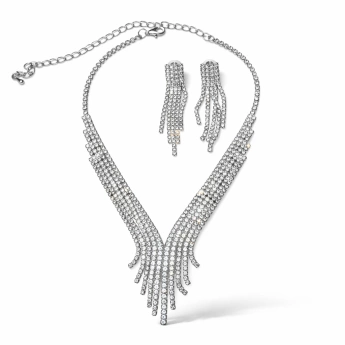 Štrasová souprava Mordela třpytivá kaskáda