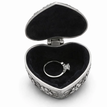 Šperkovnice - kov šedostříbrná