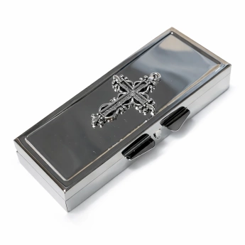 Šperkovnice - kov stříbrná s kamínky