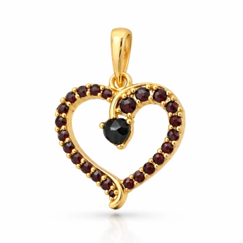 Stříbrný přívěsek srdce s granátem nebo vltavínem