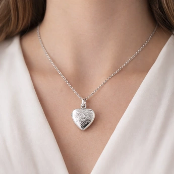 Stříbrný otevírací medailonek srdce Rozálie