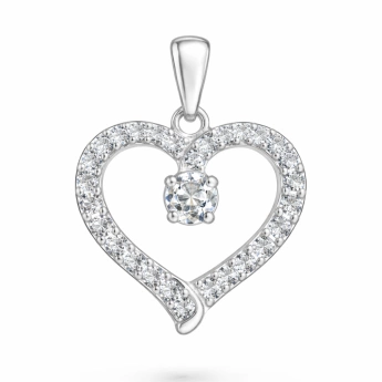 Stříbrný přívěsek srdce Aina