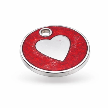 Hliníková psí známka s gravírováním Srdce