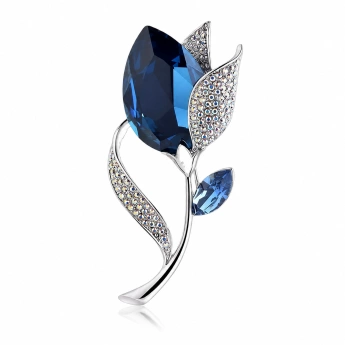 Brož Květ s krystaly Swarovski