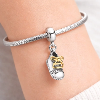 Stříbrný přívěsek bota s mašličkou Shoe