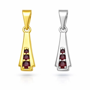 Stříbrný přívěsek s českým granátem Daile