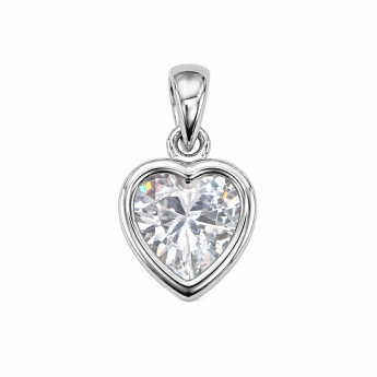 Stříbrný přívěsek srdce se zirkonem Amorelia