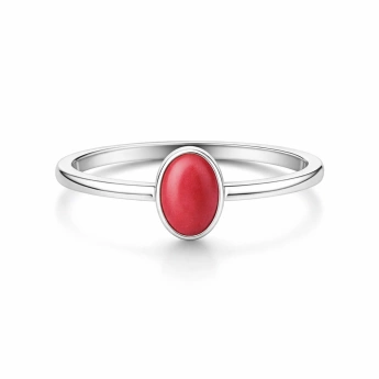 Stříbrný prsten s korálem Seren
