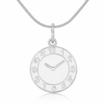 Stříbrný přívěsek křtící hodiny Times