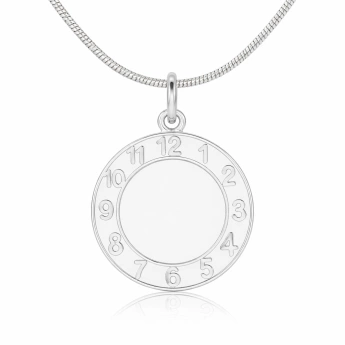 Stříbrný přívěsek křtící hodiny Times