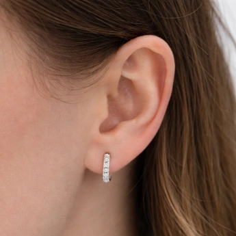 Stříbrné kruhy se zirkony Bosie