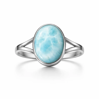 Stříbrný prsten larimar Modian