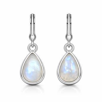 Stříbrné náušnice s měsíčním kamenem Onellos