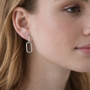 Dvojité hranaté náušnice Angular