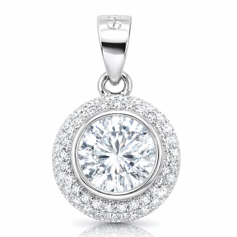 Stříbrný přívěsek s moissanitem Ivy