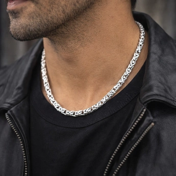 Luxusní stříbrný rhodiovaný náhrdelník