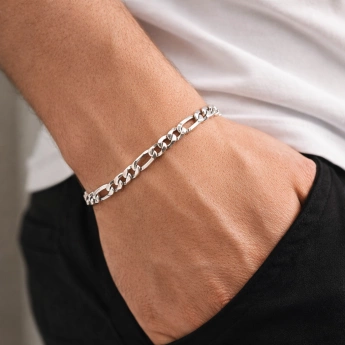 Stříbrný náramek Figaro Francesco 5mm