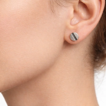 Stříbrné autorské náušnice na puzetu