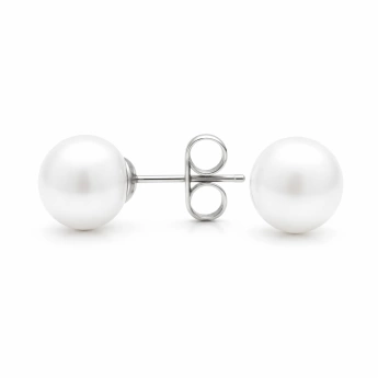 Stříbrné náušnice říční perly 4 barvy Bethe