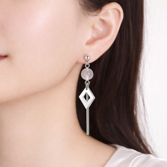 Stříbrné náušnice protahovací Inferno Rain