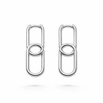 Dvojité hranaté náušnice Angular