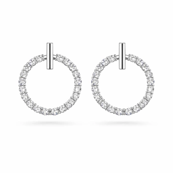 Stříbrné náušnice se zirkony Lelpa