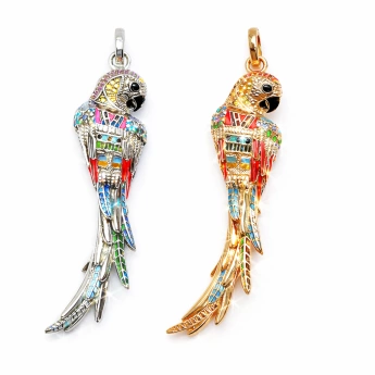 Magický stříbrný přívěsek Papoušek Ara