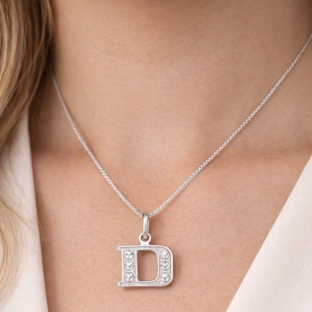 Stříbrný přívěsek písmeno D