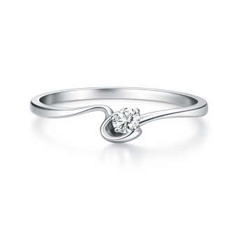 Stříbrný prsten se zirkonem vlnka Lennart