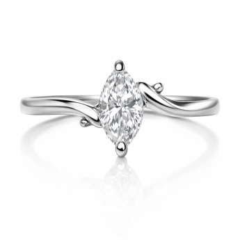 Stříbrný prsten s oválným zirkonem Eloria