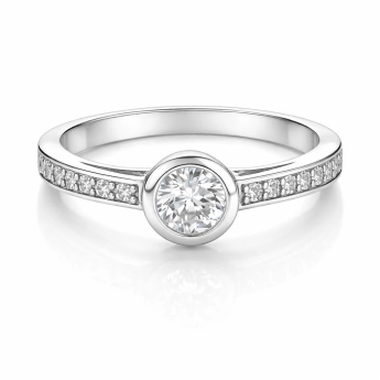 Stříbrný prsten s čirým zirkonem Elia